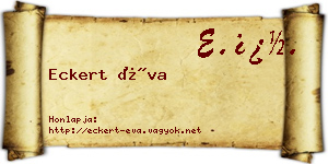 Eckert Éva névjegykártya